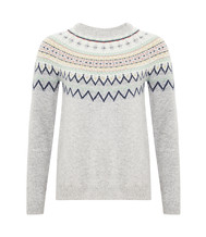 Grijze trui met detail op de kraag