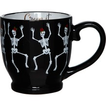 Mok met skeletten