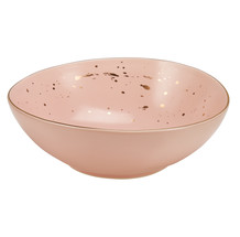 Roze kom met goud detail
