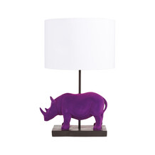 Lamp met paarse neushoorn