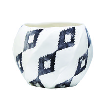 Wit met zwarte plantenpot