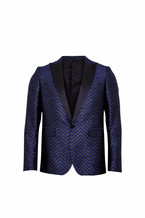 Zwart en blauw jasje