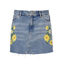 Spijkerrok met gele bloemen