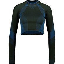 Zwart met blauwe sport crop top