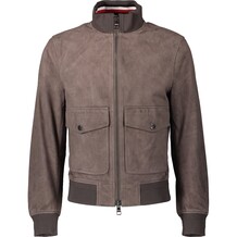 Suede bomber jacket
