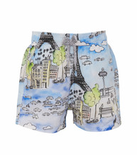Zwemshort met print Parijs