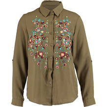 Groen shirt met bloemenprint