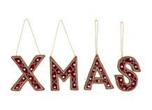 XMAS hangers met rode kralen