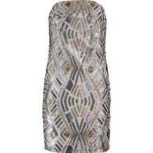 Zilver en gouden bandeau jurk met pailletten
