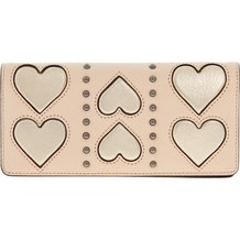 Poederroze portemonnee met hartjes