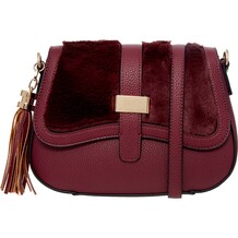 Bordeauxrode nep leren tas