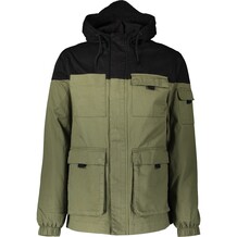 Khaki met zwarte jas