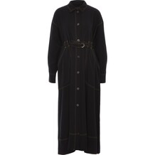 Zwarte jurk met geel detail