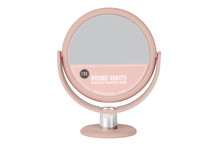 Roze ronde spiegel