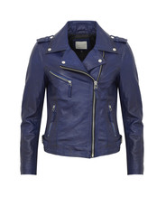 Blauw biker jasje