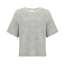 Grijze trui met korte mouwen