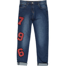 Jeans met rood logo
