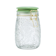 Groene glazen pot