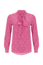 Roze blouse met maantjes en sterretjes