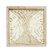 Vierkant ingelijst mache kunstwerk