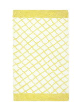 Geel & witte badmat