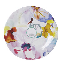 Roze bord met bloemen