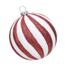 Klassieke rood met witte kerstbal