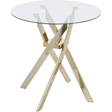 Ronde glazen bijzettafel