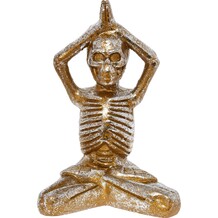 Zilver en goud yoga skelet