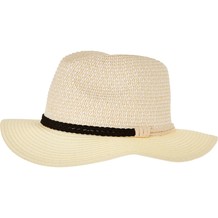 Rieten hoed met zwarte band