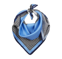 Zijden zakdoek blauw