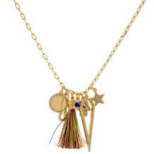 Gouden ketting met hangertjes