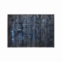 Donker grijs en blauw tapijt