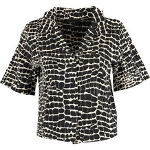 Zwart met wit kort shirt