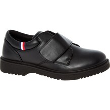 Leren zwarte schoenen met klittenband