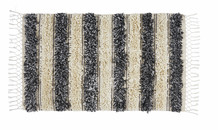 Wit en grijze gestreepte tapijt