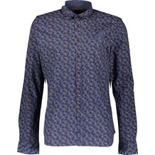 Blauwe blouse met bloemenprint