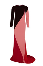 Jurk met rood en roze