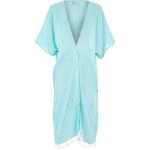 Kimono jurk met blauw patroon