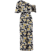 Zwart jumpsuit met bloemenprint