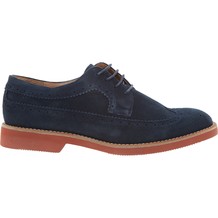 Donkerblauwe suede brogue schoenen
