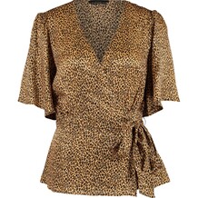 Wrap Top met dierenprint