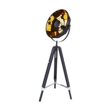 Grote zwarte vloerlamp