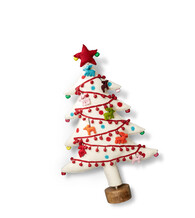 Klein kerstboompje van stof