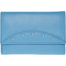 Blauwe portemonnee met studs