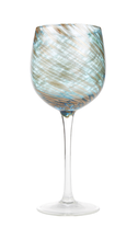 Blauw design wijnglas