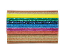 Regenboog clutch met glitter