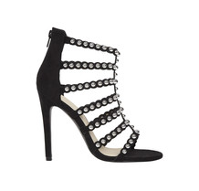 Zwarte suede stilletto