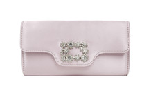 Roze clutch met detail