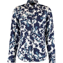 Blauw en wit geprint overhemd